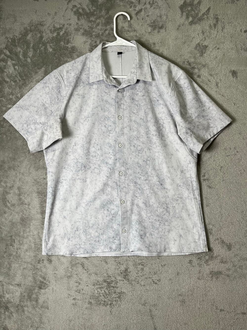 Lululemon Airing Easy Camp Collar Shirt Textured Short Sleeve Button Down Large